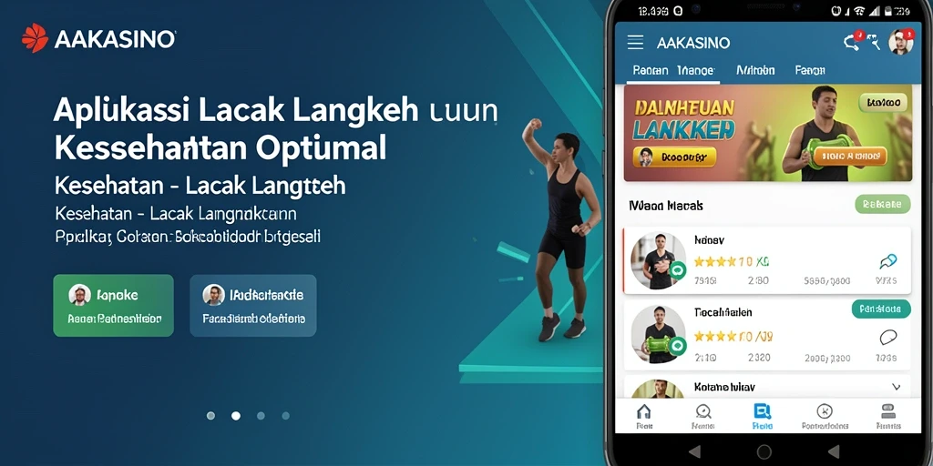 Antarmuka pengguna AAKASINO yang sederhana dan informatif untuk pelacakan langkah.
