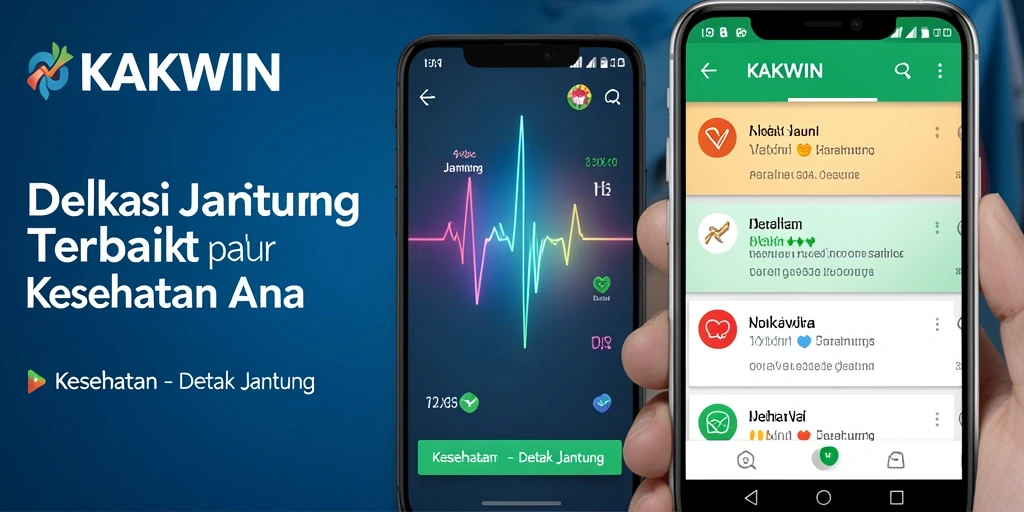 Tampilan antarmuka KAKWIN untuk pemantauan detak jantung yang intuitif.