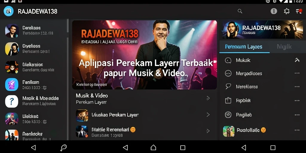 Antarmuka aplikasi RAJADEWA138 menampilkan fitur perekaman layar yang mudah digunakan.