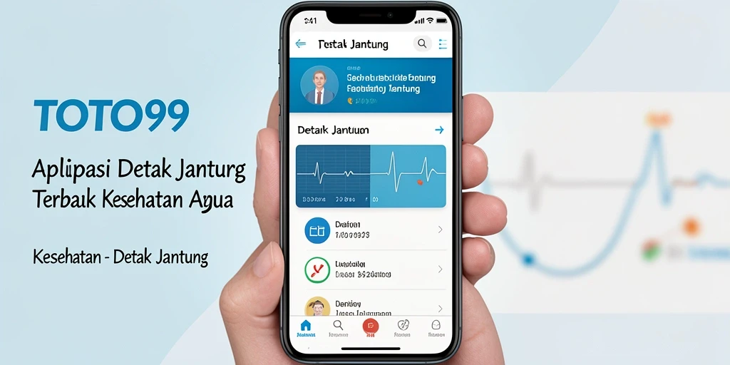 Antarmuka aplikasi TOTO99 untuk pemantauan detak jantung.