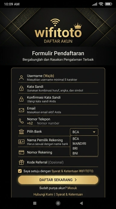 Cara Mudah Buat Akun wifitoto untuk Pengguna Android